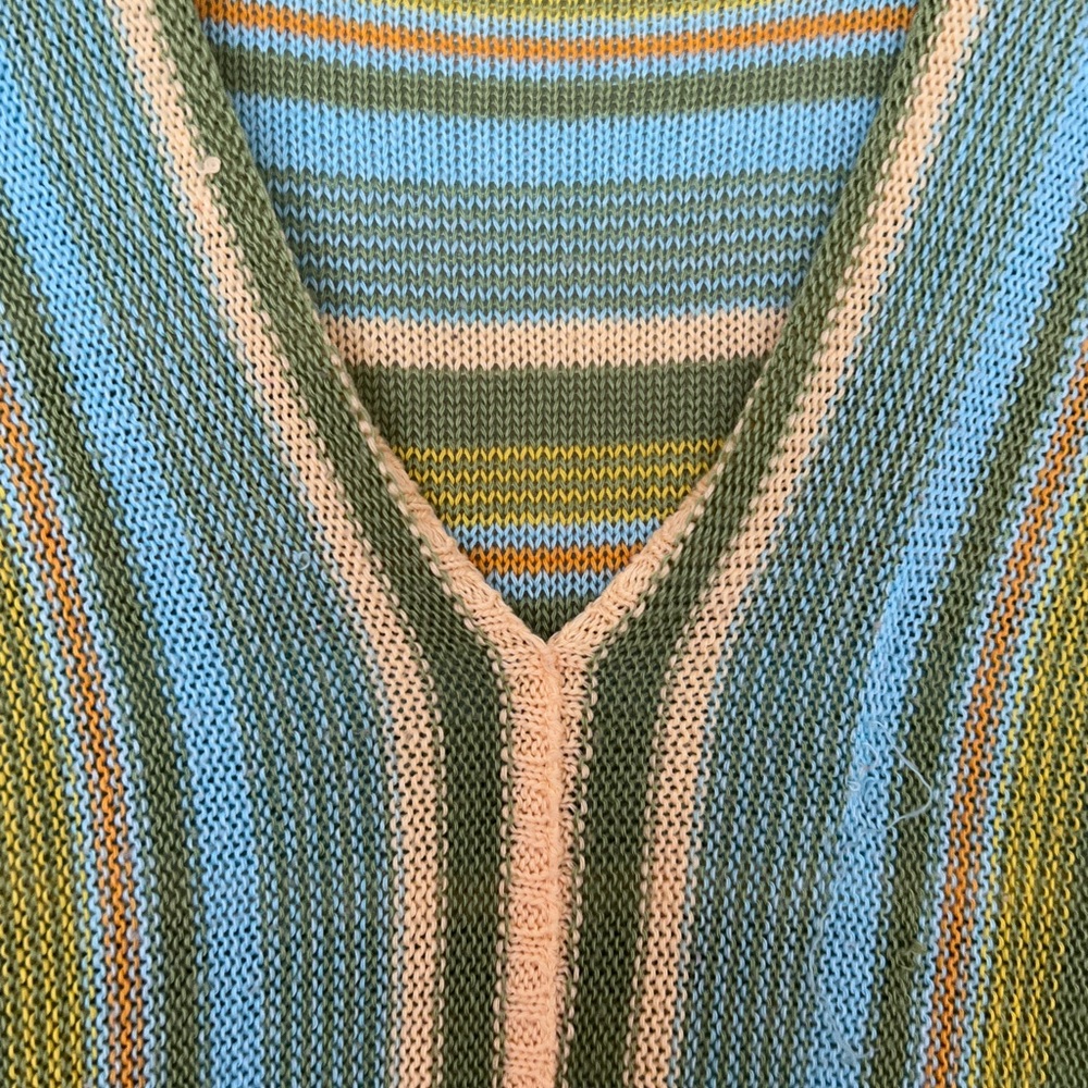 Say What Multi Color Stripe Retro Mini Dress With… - image 8